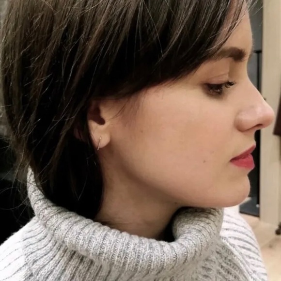 Staple Earrings (Sterling Silver) - Picture 4 of 4